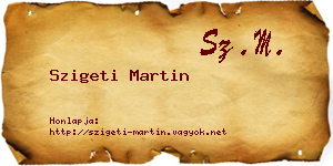 Szigeti Martin névjegykártya